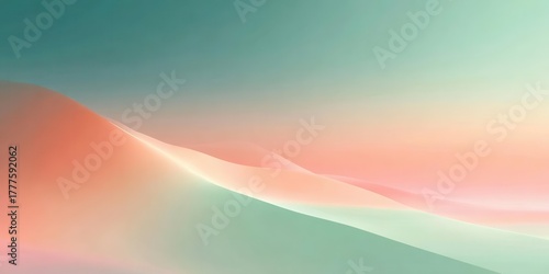 Abstract Landscape Pastel Hues and Smooth Gradients