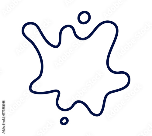 Minimalistic abstract splash shape perfect for creative design projects or modern artwork.