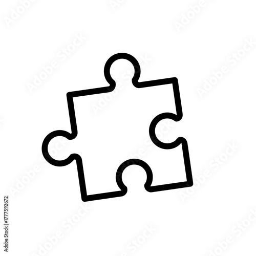 Outline of a jigsaw puzzle piece