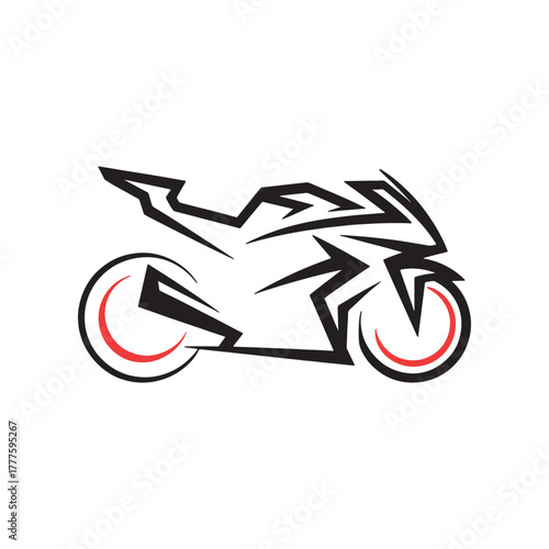 Modern Motorcycle Logo Design Template