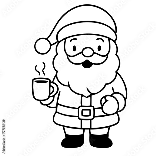 Weihnachtsmann mit Kakao