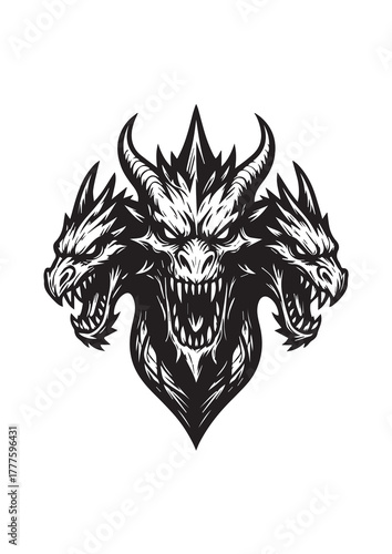 Hydra Head Tattoo Design
