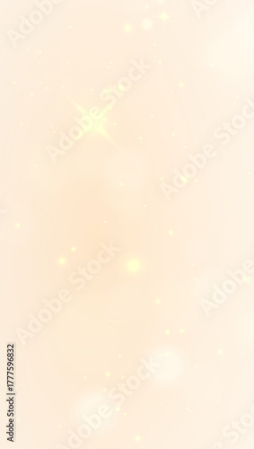 Soft glowing dust particles sparkle trail rising through bright abstract luminous field.
