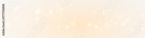 Glowing dust sparkle particles softly rising through dreamy radiant vector background.
