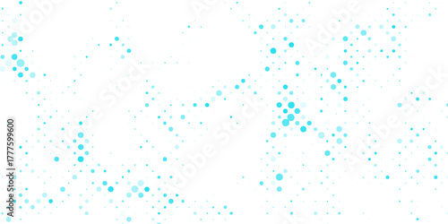 Light BLUE vector modern geometrical circle abstract background. Dotted texture template. Geometric pattern in halftone style with gradient.