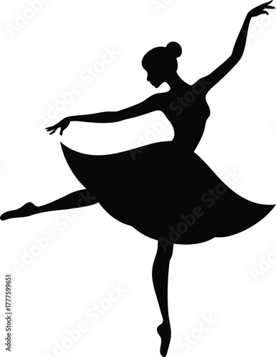 Silhouette of a ballerina silhouette