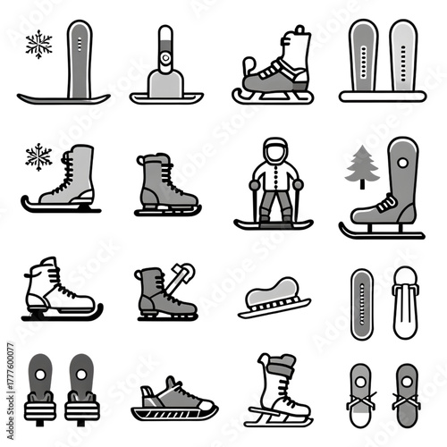 ハートとテディベアのギフトアイコンセット｜Heart and Teddy Bear Gift Icon Set