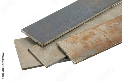 rustic old metal pieces isolated on white or transparent png