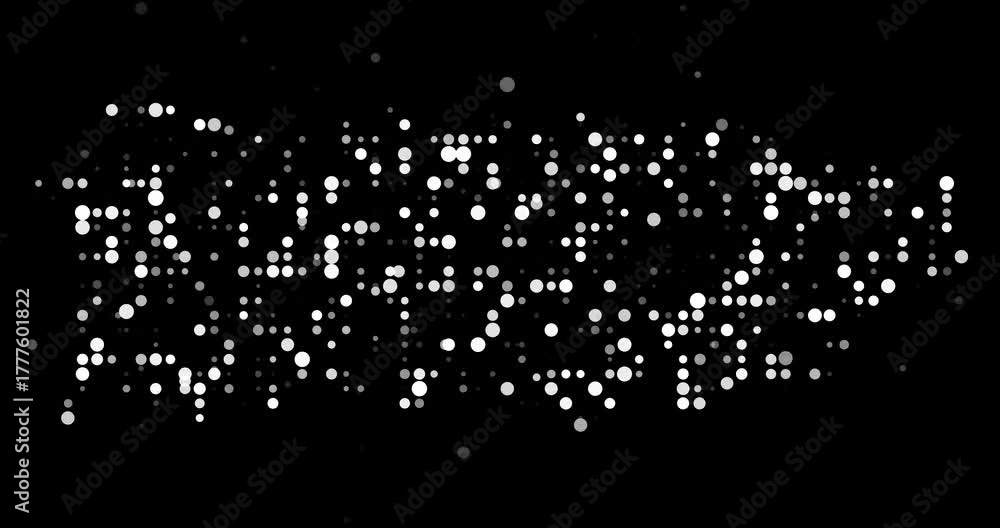 Dynamic Particle Map of Puerto Rico Forming from Falling Circles