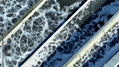 Wastewater treatment plant aeration basins, industrial water treatment process, environmental engineering infrastructure