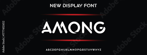 Modern Bold Font. Regular Italic Number Typography urban style alphabet fonts for fashion, sport, technology, digital, movie, logo design, vector illustration