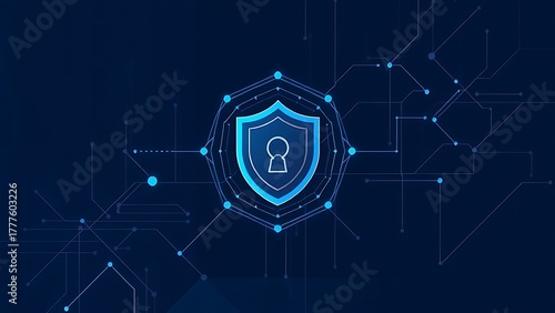 chelation. Abstract geometric patterns and shield symbols representing digital security concept. product launch decks, UI/UX mockups, designed for product launches and innovation pitches.