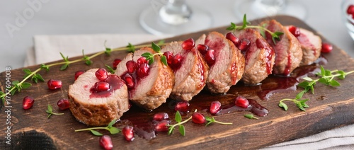 Juicy pork medallions