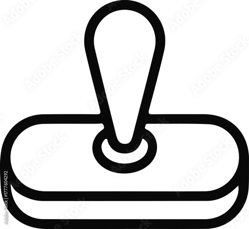 Simple Lineart Toggle Switch Icon, Minimal black line toggle switch icon representing activation, control, settings, or interface interaction for digital and web design use.

