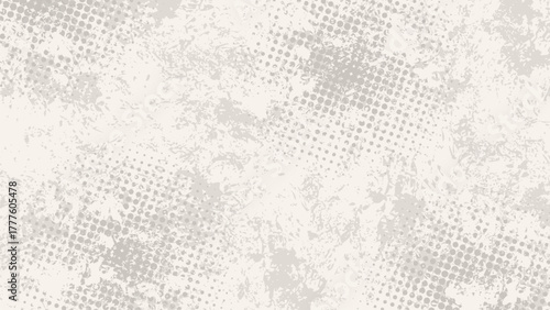 A grunge background of light gray-brown that looks old and stained and has halftone dots as its composition.