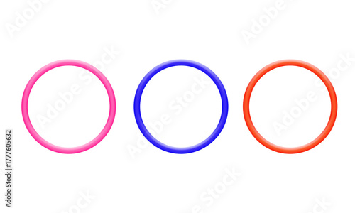 Pink blue and orange 3d circles png. Colorful abstract round shapes background for graphics, design, and decoration use.