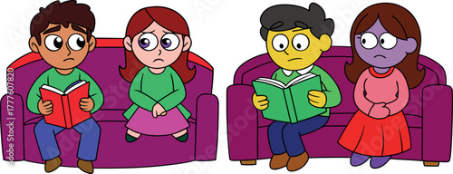 children reading illustration, kids education artwork, book reading design, learning kids vector, classroom kids illustration, child reading doodle, knowledge art drawing, education concept sketch, st