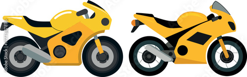 motorcycle cartoon vector, yellow bike illustration, superbike design artwork, custom motorcycle art, bike concept drawing, transportation theme cartoon, road adventure vector, two wheeler artwork des