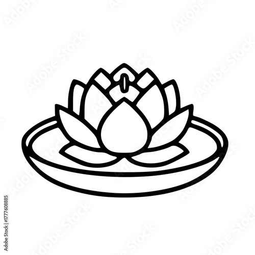 Lotus flower symbol of peace and purity