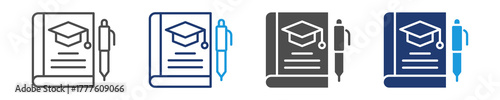thesis icon set multiple style