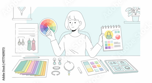 Fashion Designer Creates Jewelry and Accessories Color Palettes Inspiration