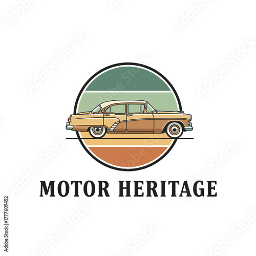 Vintage Classic Car Motor Heritage Automotive Logo