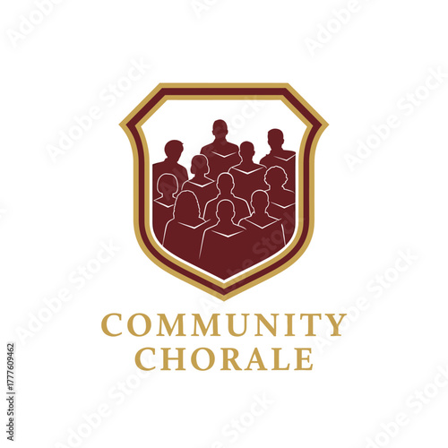 Community Choir Chorale Singing Music Shield Logo