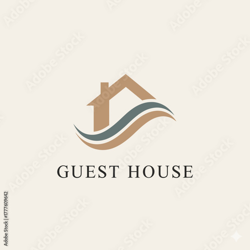 Guest House Abstract Wave Logo