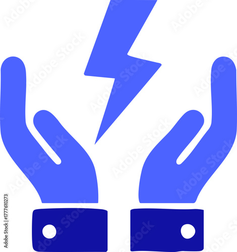 Empowering innovation with dynamic energy and open hands, symbolizing future possibilities and creative breakthroughs