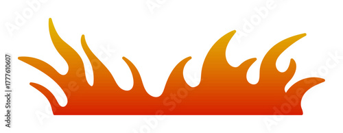 Vibrant fire graphic depicting orange and red flames for creative design projects and artwork.