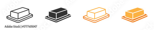 Butter Icon set, vector illustration . 