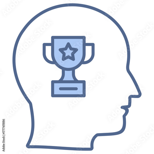 Winning Attitude Blue Icon