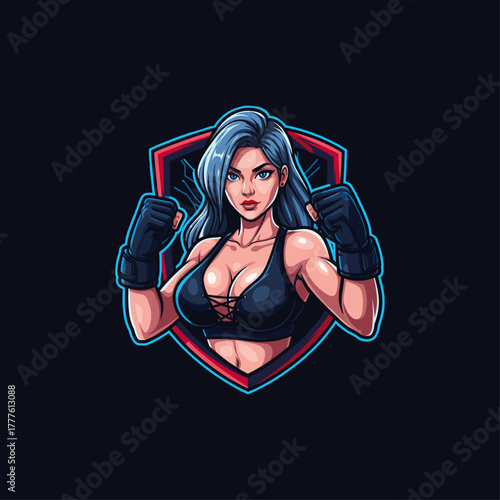 Woman in Boxing Gloves