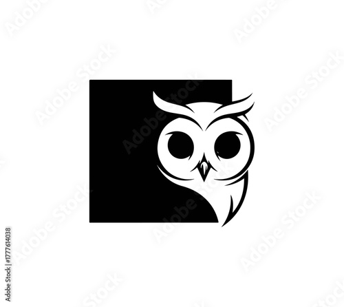 Abstract black illustration with geometric shapes and artistic elements