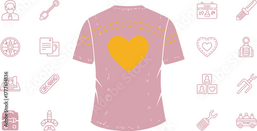 Buy custom heart t shirt cute love design apparel online store