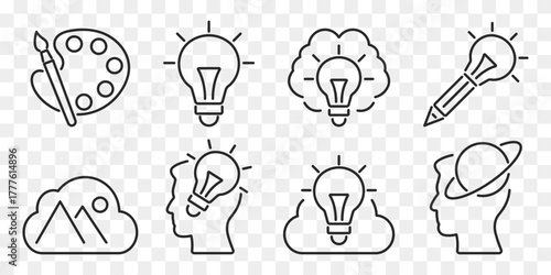 creative web line icon set