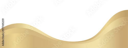 Elegant golden waves. Modern and luxurious vector graphic with transparence layers is perfect for a certificate border, banner footer or presentation