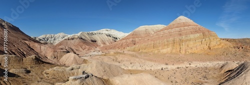 Colorful Aktau Mountains from Above – Aerial Drone Footage of Desert in Kazakhstan