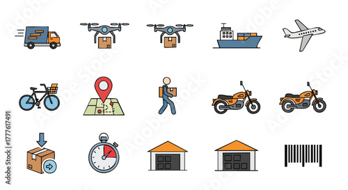 Cardboard Box with Open Lid Depicting Delivery or Packaging Concept