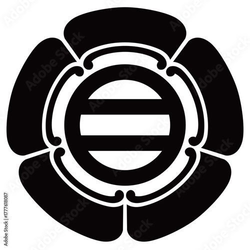 家紋です。五瓜に丸に二つ引きといいます。