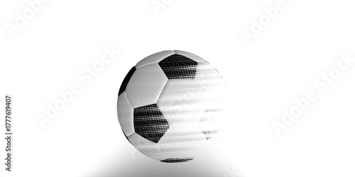 vector black grunge soccer ball on white