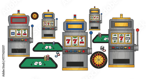 Slot Machines and Poker Tables in a Vibrant Gaming Environment