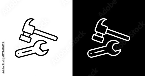 Proactive Maintenance  White Icon Set Design