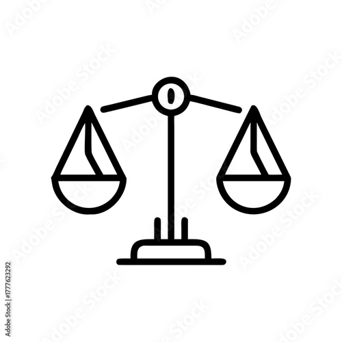 Balance symbol and legal weight scale
