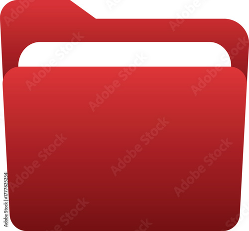 Folder Icon – Simple File Folder Symbol for Data Storage, Documents, and Computer Interface Design