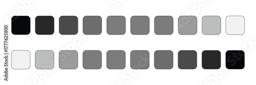 Grayscale colors on black and white. Monochrome palette .Vector illustration EPS 10 .