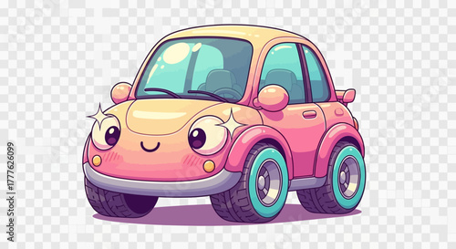 red car with a car