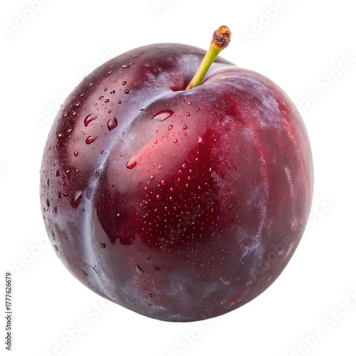 A whole davidson plum fruit isolated on a transparent background
