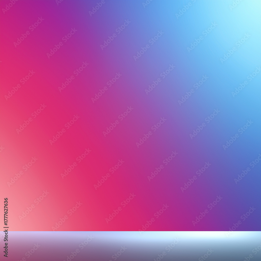 Fototapeta premium ピンクとブルーがなめらかに溶け合う爽やかで明るい印象のグラデーション背景素材