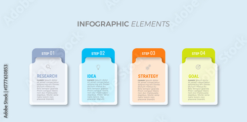 Business infographic template design icon 4 option or steps
